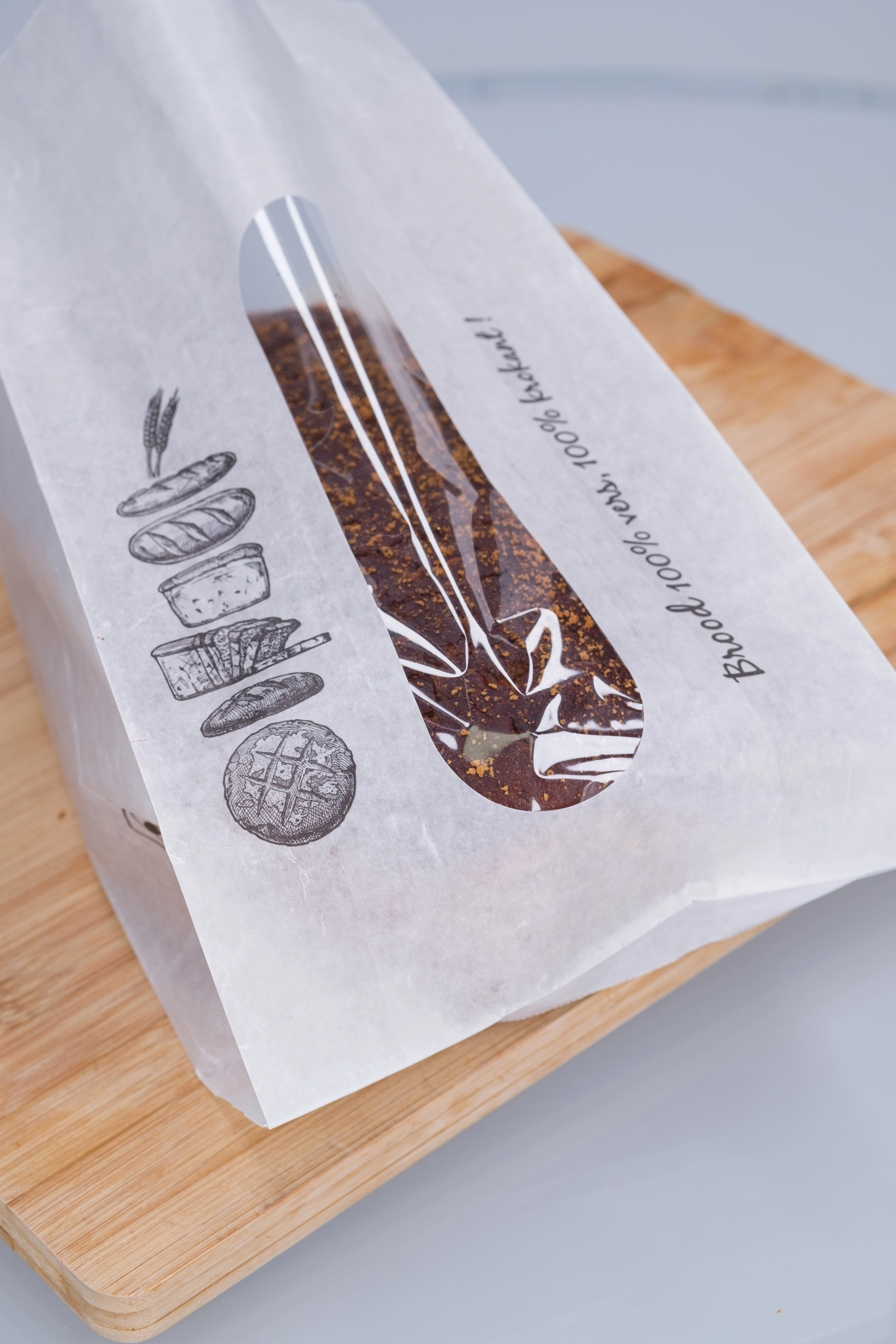 Customized packaging for bread.